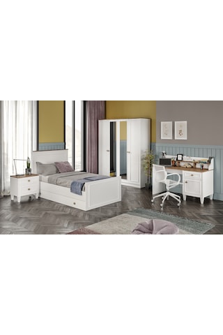Smart 4 Kapaklı Aynalı Raflı Dolap/gardırop %100mdf