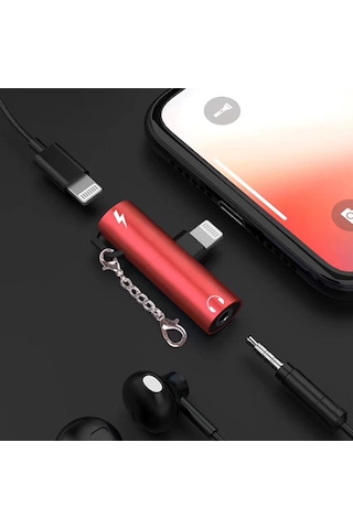 Ally Lightning to 3.5 MM Dönüştürücü Adaptör Kırmızı
