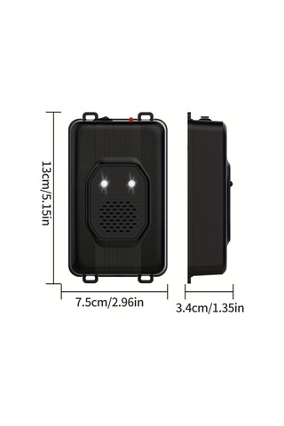 Motion003 Taşınabilir Ultrasonik Böcek Kovucu Siyah 3ü 1 Arada Dc Güçlü İç Dış Mekan Böcek Kemirgen Kovucu Pil Gerektirmez