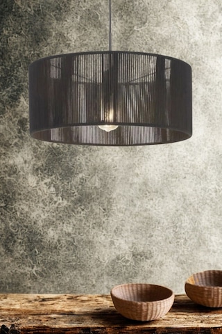 Dekoratif Sarkıt Avize Lambader Başlığı Siyah Siyah