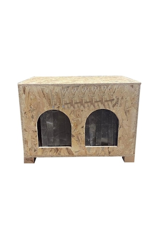 Goxawee Dizayn Kedi Evi Dış Ortam Uygun Ahşap Kedi Evi Double Osb 61x41x36 Cm