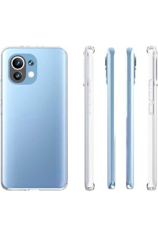 Xiaomi Mi 11 Kılıf Zore Şeffaf Ince Ve Esnek Süper Silikon Kılıf Renksiz