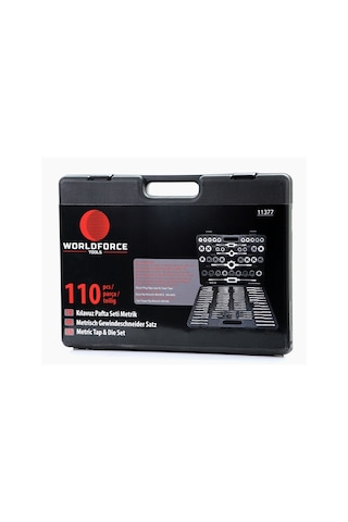Worldforce 110 Parça Pafta Kılavuz Seti S2 Çelik Profesyonel N11.1031
