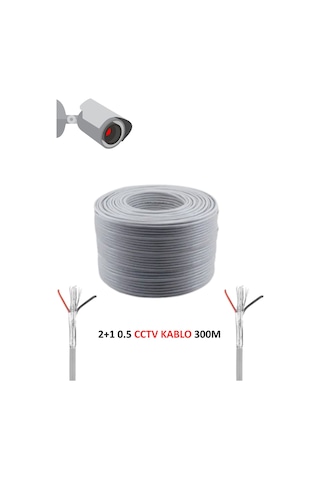Fury Cctv Kablo Güvenlik Kamera Kablosu 2+1 0.50mm 300m Metre