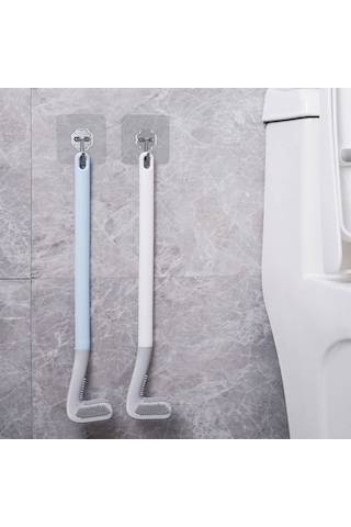 Golf Tasarımlı Silikon Wc Klozet Mutfak Temizlik Fırçası Beyaz