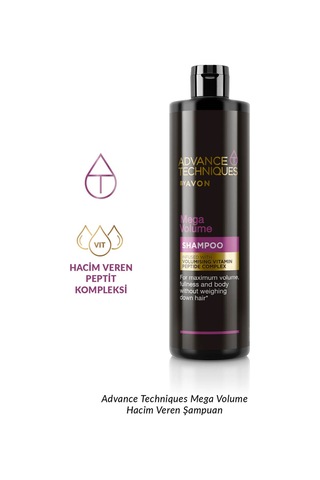 Avon Advance Techniques Mega Volume Hacim Veren Şampuan 400 Ml. Üçlü Set