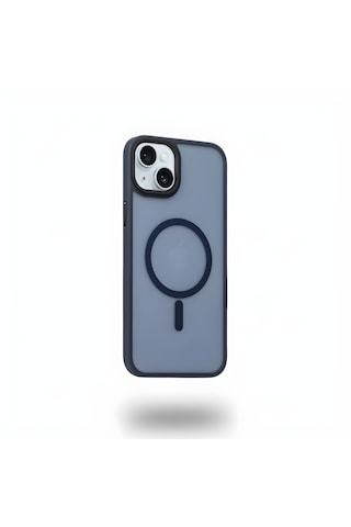 Bix İphone 14 Plus / 15 Plus Magsafe Uyumlu Kılıf Tam Koruma Manyetik Darbe Emici Gece Mavisi