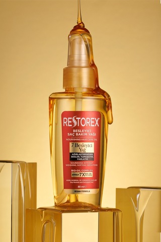 Restorex Besleyici Bakım Yağı 80 Ml - 7 Besleyici Yağ Göz Alıcı Parlaklık İpeksi Yumuşaklık