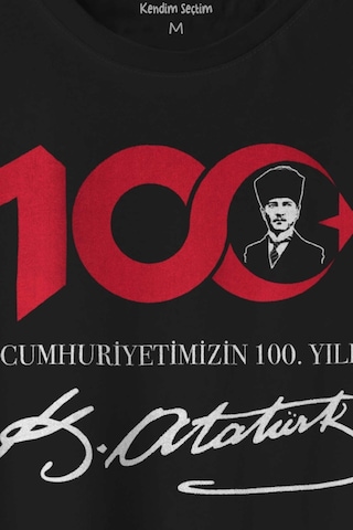 Atatürk Ve Cumhuriyetimizin 100. Yılı Özel Tasarım Baskılı Tişört Unisex T-shirt 001
