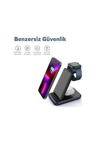 Woyax By Deji Katlanabilir 15w Hızlı Wirelesskablosuz Şarj Standı