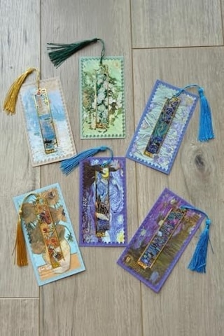 Kolbi Craft,irisler Van Gogh Püsküllü Altın Renk Metal Kitap Ayracı Hediyelik Sanatsal