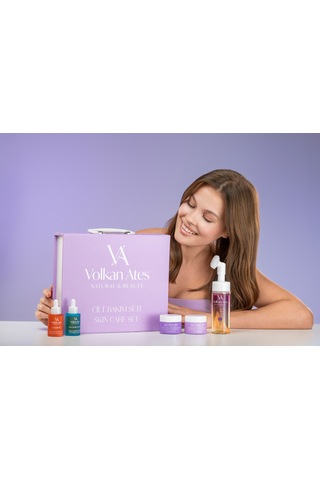 Cilt Bakım Seti (Göz Çevresi & Nemlendirici Krem - Hyaluronic Acid&C Vitamin - Yüz Temizleme Köpüğü)