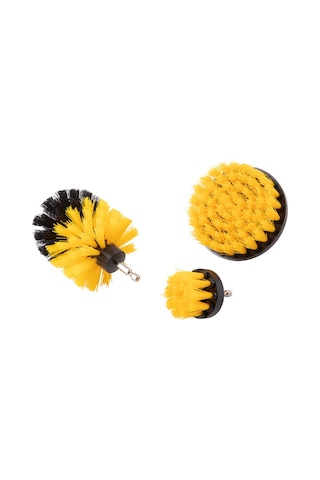 3 Adet Matkap Temizleme Fırçası, Yumuşak Kıllar, Sarı