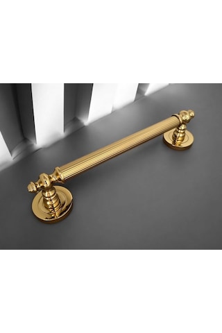 Osmanlı Rustik Titanyum Altın Zamak Çekme Kol Sürgülü Kapı Kolu 40 Cm 1 Adet