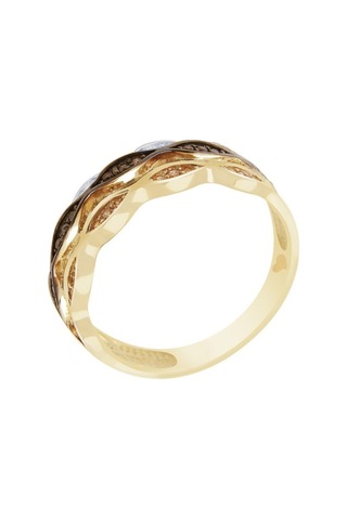 Diamond Line - Gülaylar - Sarı Beyaz Altın 14 Ayar Trend Renkli T