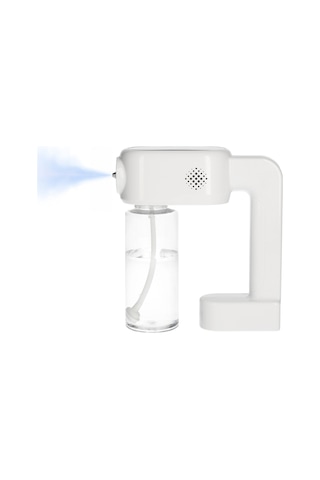 Wezone 350ml Şarjlı Elden Uçan Mavi Işıklı Nano Buharlayıcı, 3 Seviye Ayar, Düşük Sıcaklık Atomizasyon, 2.5m Uzaklık, Abs Malzeme Beyaz Gümüş