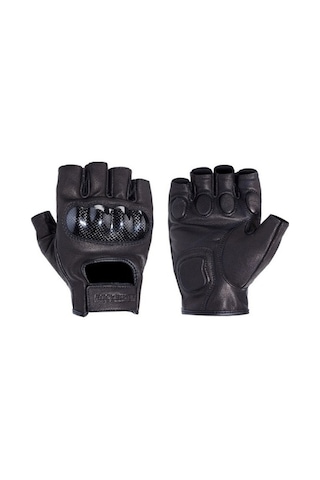 Motosiklet Yarım Parmak Eldiven %100 Deri Karbon Tarak Koruma