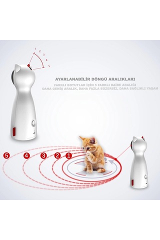 Dailytech Otomatik Led İnteraktif Kedi Lazer Oyuncağı