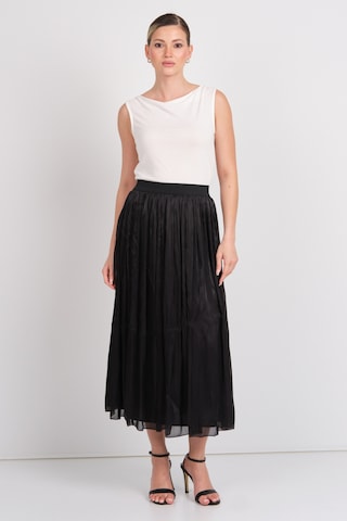 Vero Moda Kadın Vmvıps Pileli Beli Lastikli Maxi Etek 10328017 Siyah Siyah