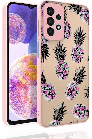 Galaxy A23 Kılıf Desenli Kamera Korumalı Parlak Zore Nora Kapak NO1