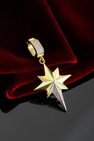 925 Ayar Gümüş Taşlı Yıldız Ajda Bilezik Charm Altın