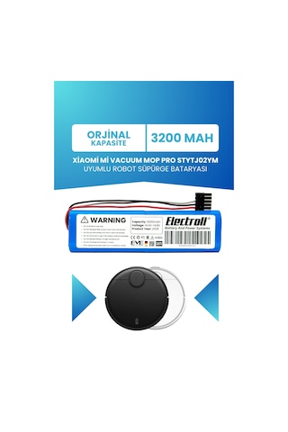 Xiaomi Mi Vacuum Mop Pro Stytj02ym Batarya 3.200mah Robot Batarya