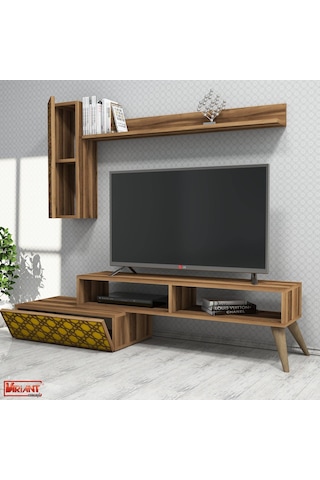 Variant Planet Tv Ünitesi - Sarı / Ceviz