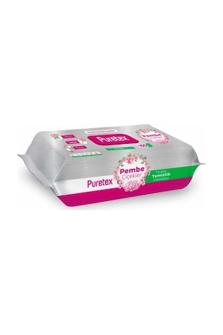Puretex Yüzey Temizlik Havlusu Pembe Çiçekler 100 Yaprak