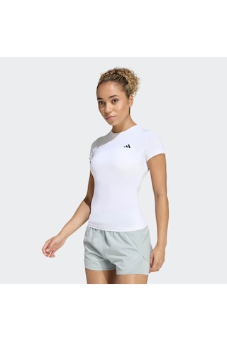 Adidas Power Essentials Workout Beyaz Kadın T-shirt Jz3312 Beyaz