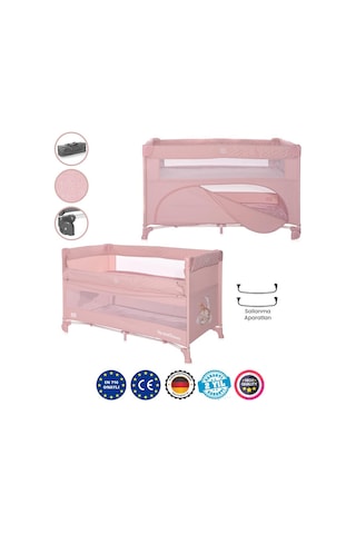 Lorelli Up And Down Anne Yanı Park Yatak - Mellow Rose Sleeping Animals