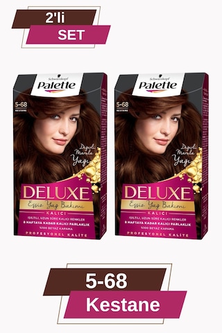Palette Deluxe 5 - 68 Kestane X 2 Paket Saç Boyası