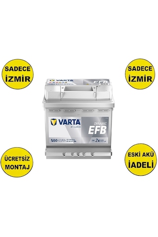 Varta 12v 60 Amper 640a N60 Start & Stop Efb Akü-yerinde Montaj