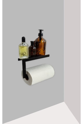 Rulo Kağıt Havluluk Peçetelik Banyo Düzenleyici Siyah KAGITHAVLU Siyah