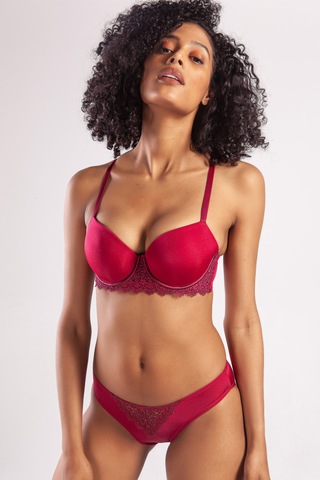 Etiler Collection Golshan Garland Big Size Plunge Bra, Şarap Rengi Konforlu Ve Şık Sütyen Çok renkli