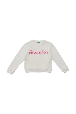 Benetton Çocuk Sweatshirt Bnt-g20829 Beyaz