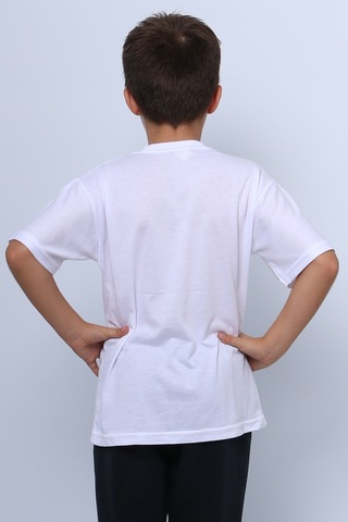 Çocuk Atatürk Ayyıldız Baskılı Tshirt Kısa Kollu A62 Beyaz - Kırmızı