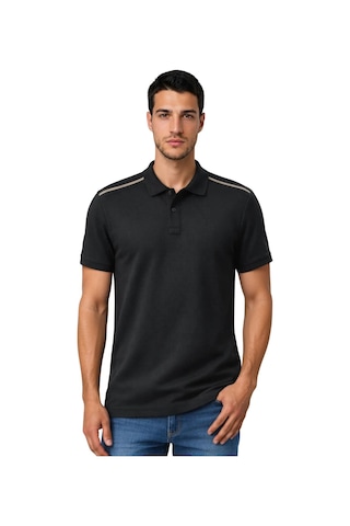 Arma Ar-ma Erkek Polo Yaka Tişört Baskisiz Basic Örme Kumaş Regular Fit %100 Pamuk 30/1 Çift Toplama Penye Pike Y31374357002 Siyah-s1