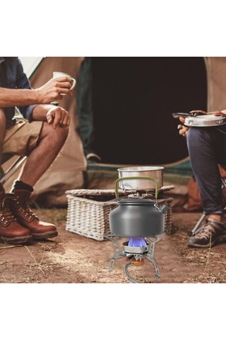 Youmex Yüksek Performanslı 3500w Rüzgarkıran Kamp Ocağı - Paslanmaz Çelik & Alüminyum Gümüş