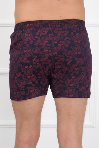 İbrahim Burak Etiler Collection Moda Çizgi Erkek Penye Boxer 40091 Bordo - Lacivert