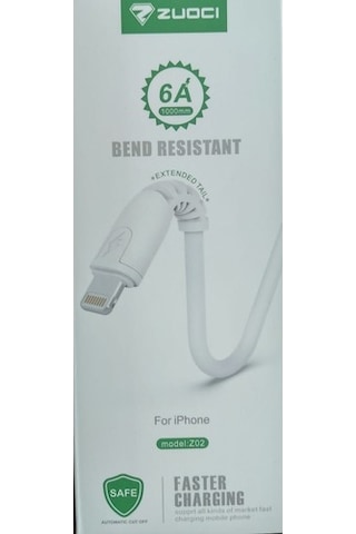 Zuoci 6 Amper Hızlı Şarj Kablosu Apple iPhone Uyumlu-Typc 2 Amper Micro