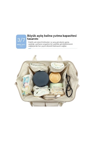 Çok Fonksiyonlu Usb Anne Ve Bebek Çantası Bebek Bakım Çantası Siyah