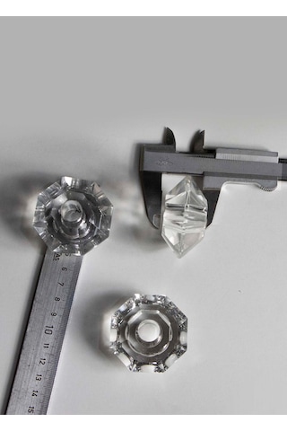 Avize Taşı Sekizgen Dekor Şeffaf SEFFAF CAM