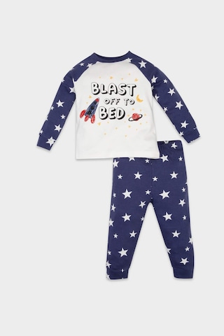 DeFacto Erkek Bebek Pijama Takımı Yıldız Desenli Uzun Kollu Penye Üst Beli Lastikli Uzun Alt D6809A5NSPR160 Mor