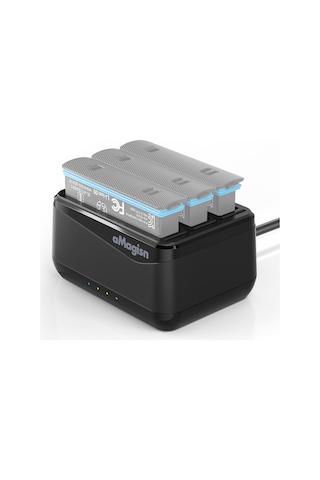 Monyee Insta360 X4 İçin 3'lü Hızlı Şarj Cihazı - Usb Type-c, Tf Kart Yuvası İle Panoramik Kamera Batarya Şarj Ünitesi