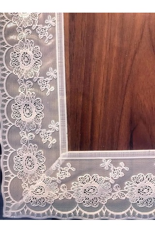 Şeffaf Pvc Dantelli 1.2mm Masa Örtüsü Masa Pedi Koruyucu Mika Asetat Masa Örtüsü Çalışma Masası En: 10 Çok Renkli