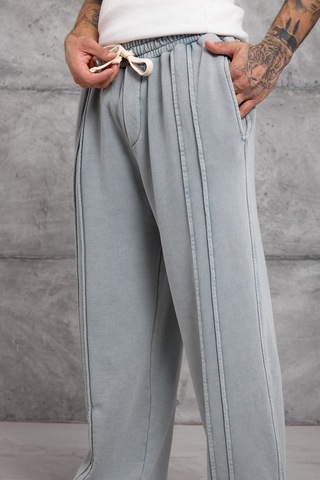 Hiccup Nomarc Geniş Paça Bağcıklı Jogger Pantolon Açık Gri