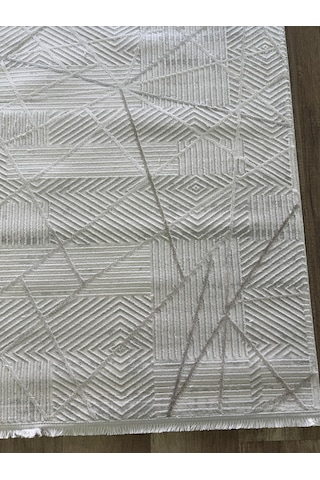 Hoom Rugs Moda 1080 Bej Yün Dokulu Akrilik Antibakteriyel Halı Bej