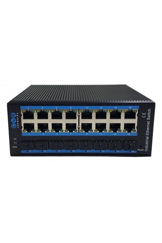 CLR-IES-L1624P Endüstriyel POE Switch 16 Gigabit RJ45 POE + 8 Gigabit SFP Yönetilebilir