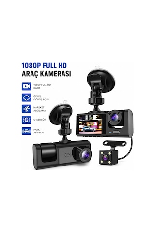 Hasuba Hs-362 Oto Araç İçi Kamera Full Hd 1080p Sensör Park Asistan Hareket Algılama