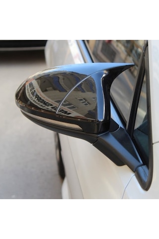 Sts Oto Aksesuar Golf 7 7.5 Batman Yarasa Ayna Kapağı Piano Black Abs Plastik (01)